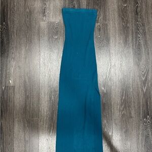 Elegant Teal Strapless Dress